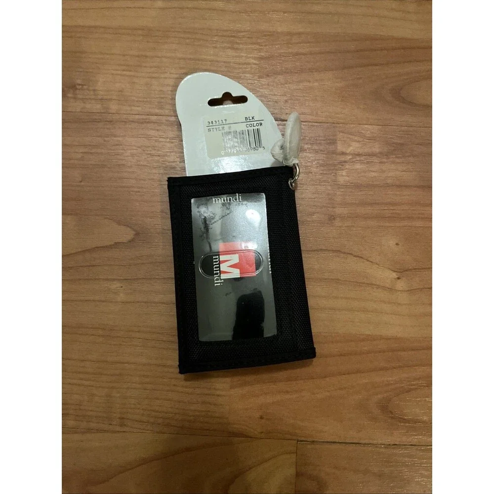 Streetwear Id Holder Maryland Terripans Canvas Id Window Key Ring Black
